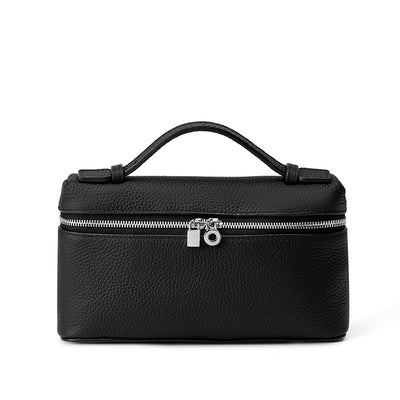 Genuine Leather Portable Box Messenger Bag Crossbody Shoulder Bag Underarm bag