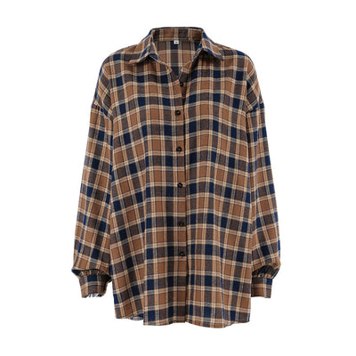 Plaid Shirt Loose Plaid Light Jacket