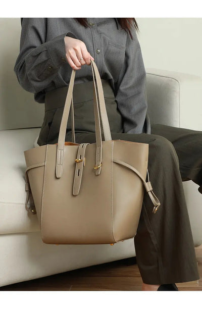 Genuine Leather Shoulder Bag Tote - Stylish & Durable Design Genuine Leather Shoulder Bag Tote Bag