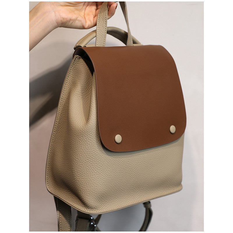 Genuine Leather Large-capacity Casual Backpack
