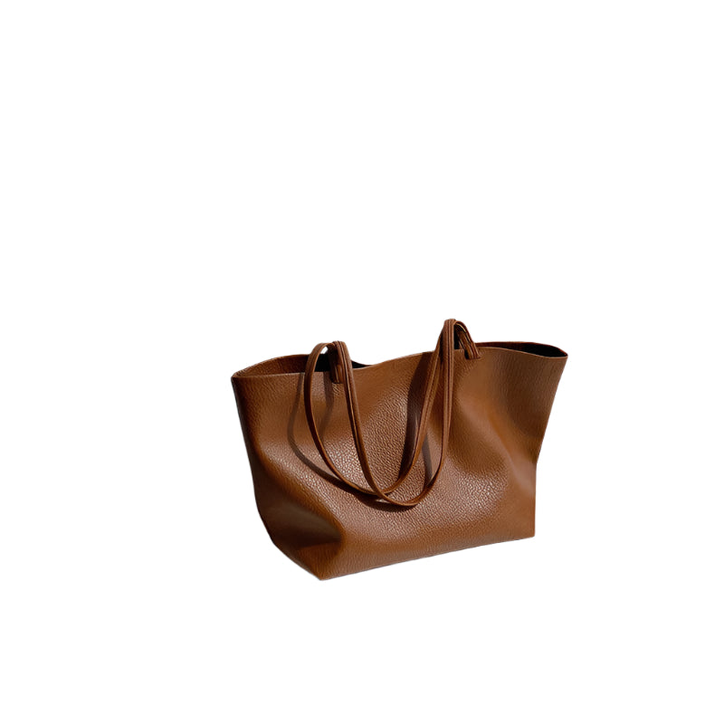 Vegan Leather Women's Large Capacity Tote Shoulder Bag