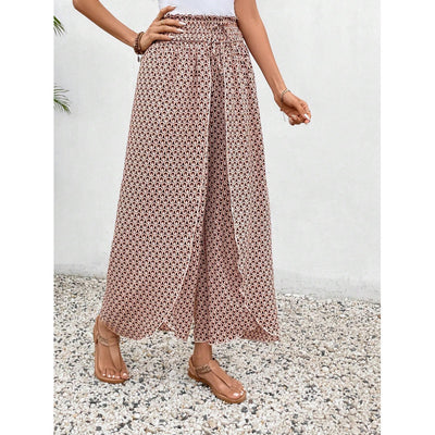 Comfortable  Floral Wide-leg Pants