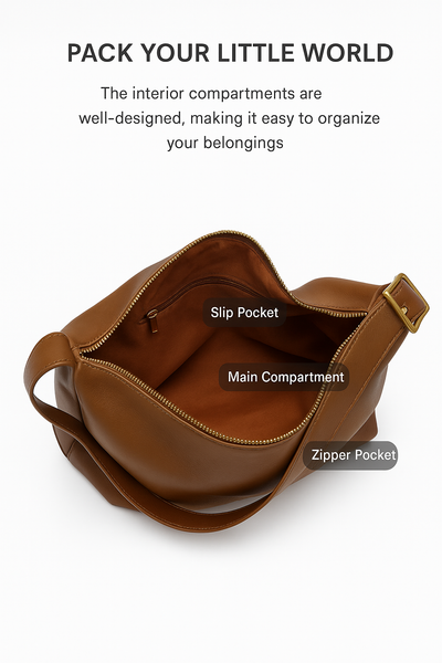 Genuine Leather Shoulder Bag  Large-capacity Crossbody Bag