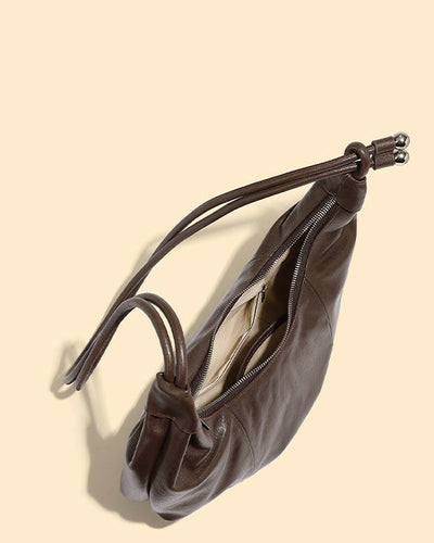 Genuine Leather Croissant Bag | Stylish Shoulder and Crossbody Design 3 in 1 Fashion Women Anti-Theft Backpack