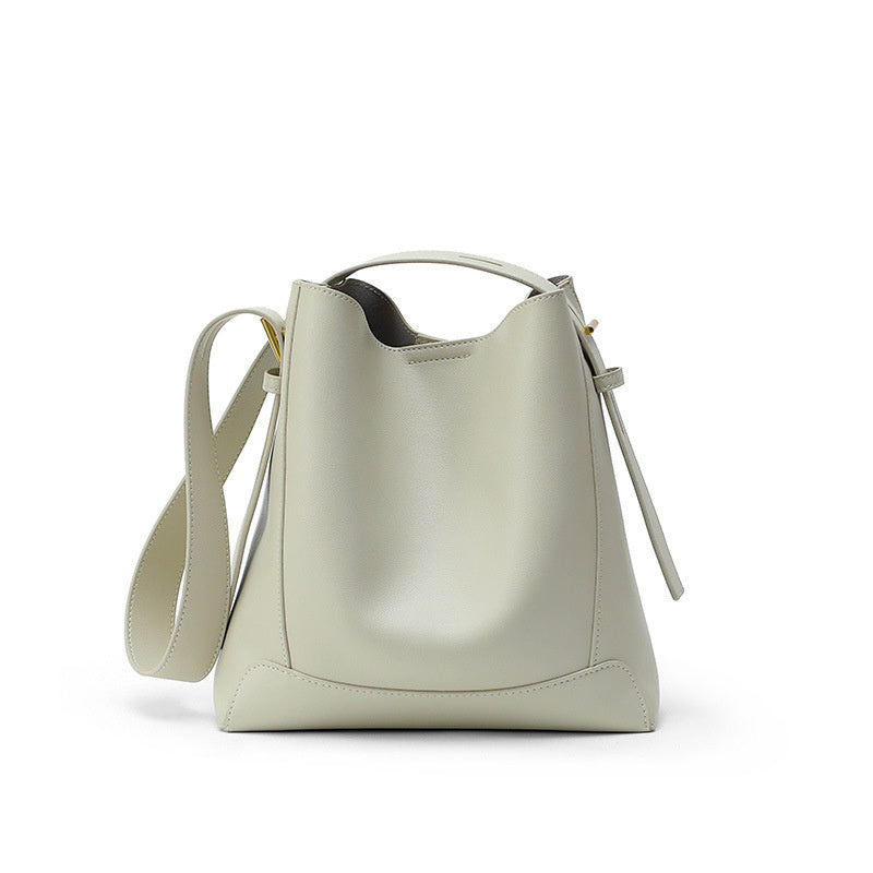 Women's Leather Crossbody Bag - Stylish & Versatile Genuine Leather Shoulder Handbag Light oxygen white 3 in 1 Fashion Women Anti-Theft Backpack