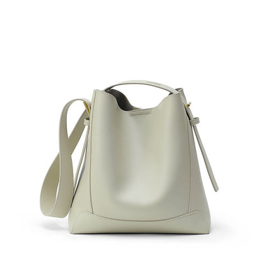 Women's Leather Crossbody Bag - Stylish & Versatile Genuine Leather Shoulder Handbag Light oxygen white 3 in 1 Fashion Women Anti-Theft Backpack