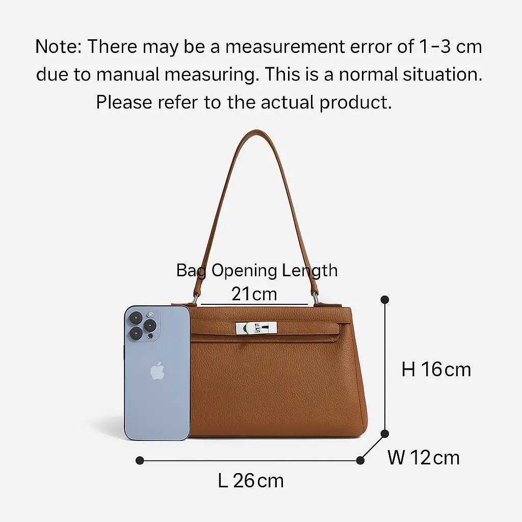 Lock Design Leather Bag - Genuine Leather Shoulder Crossbody Tote Bag Lock Design Leather Bag Genuine Leather Shoulder Bag Crossbody Bag Tote Bag