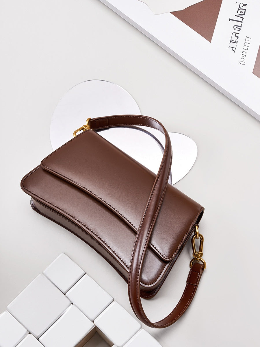 Genuine Leather Shoulder Bag Crossbody Tote Underarm Bag Genuine Leather Bag Shoulder Bag Crossbo