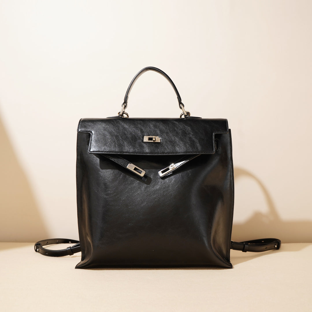 Genuine Leather Backpack - Large Capacity Single-Double  display picture 1