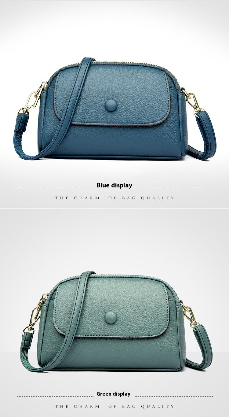 Vegan Leather Lightweight Soft Leather  Crossbody Bag Shoulder  Bag