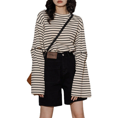 Causal  Striped T-shirt Women