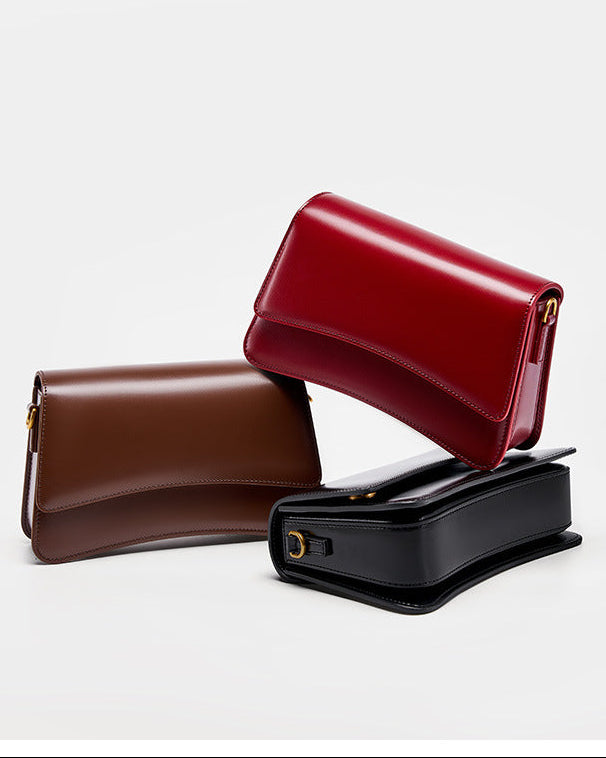 Genuine Leather Shoulder Bag Crossbody Tote Underarm Bag Genuine Leather Bag Shoulder Bag Crossbo