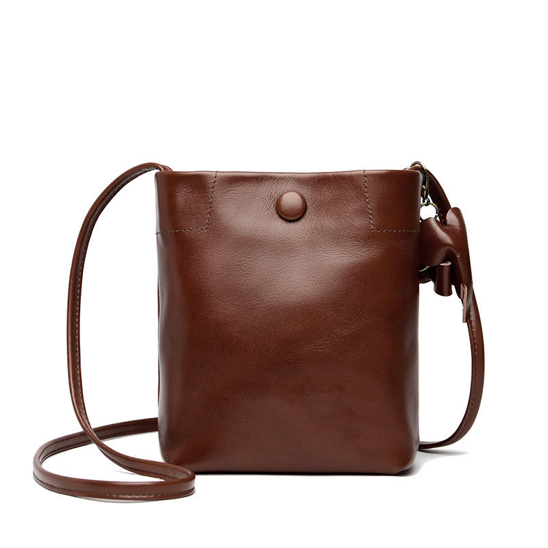 Mini  Casual  Genuine Leather Women Shoulder bag