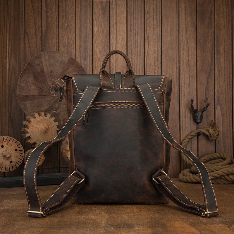 Casual  Genuine Leather backpack