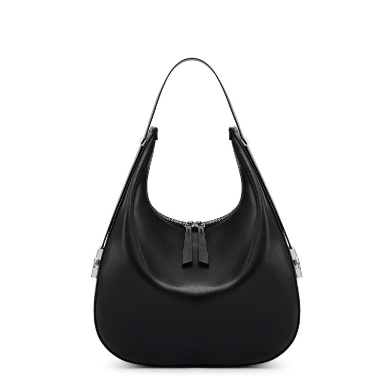 Genuine Leather Handbag Shoulder Bag Black 3 in 1 Fashion Women Anti-Theft Backpack