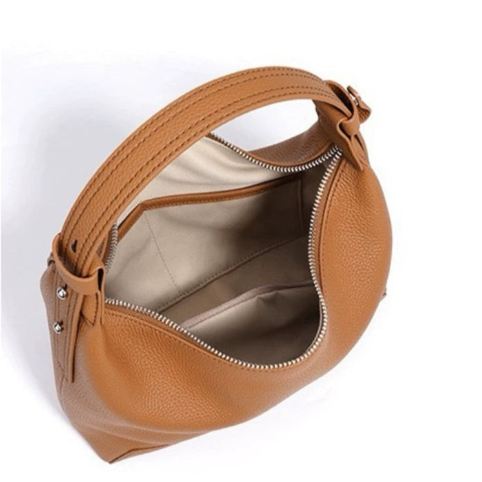 Genuine Leather Bag Minimalist Shoulder Bag Tote Bag  Leather Handbag Underarm Crossbody