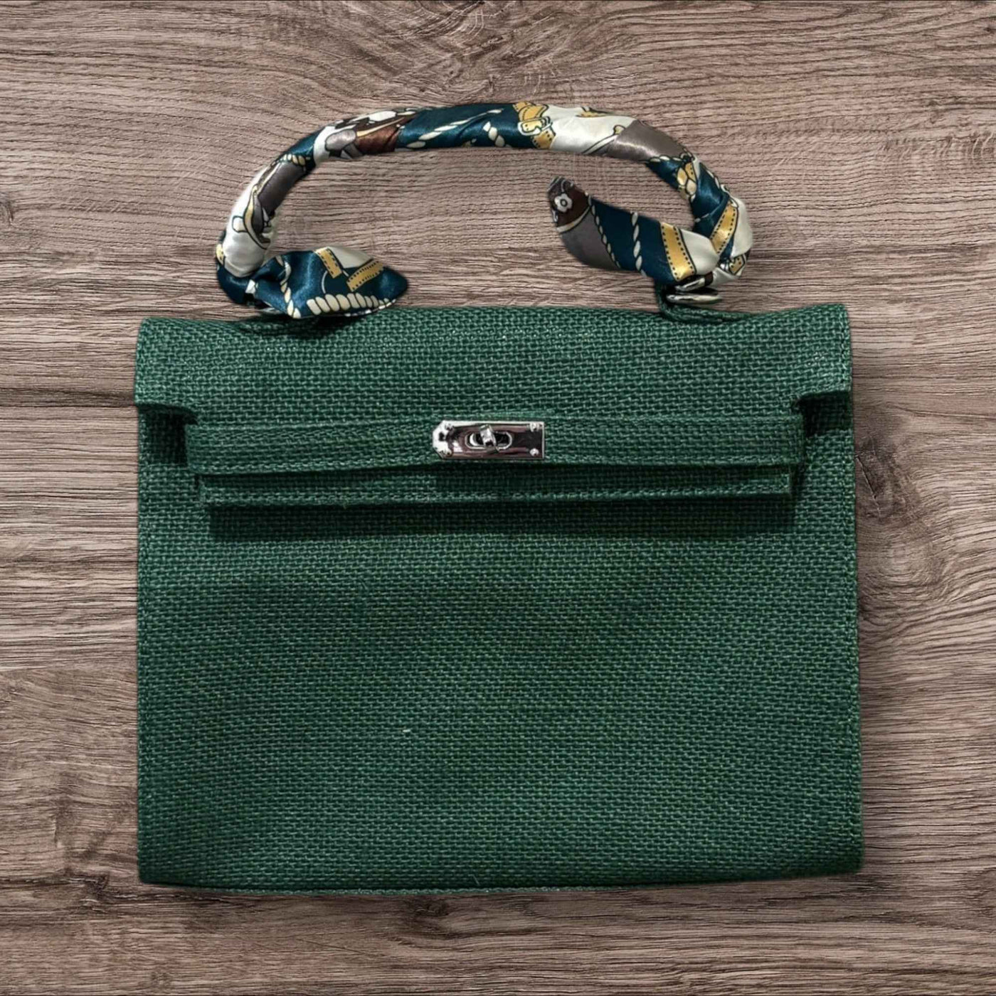 French Style Jute Mini Bag Crossbody Bag Women Green Color Tote Bag Shoulder Bag