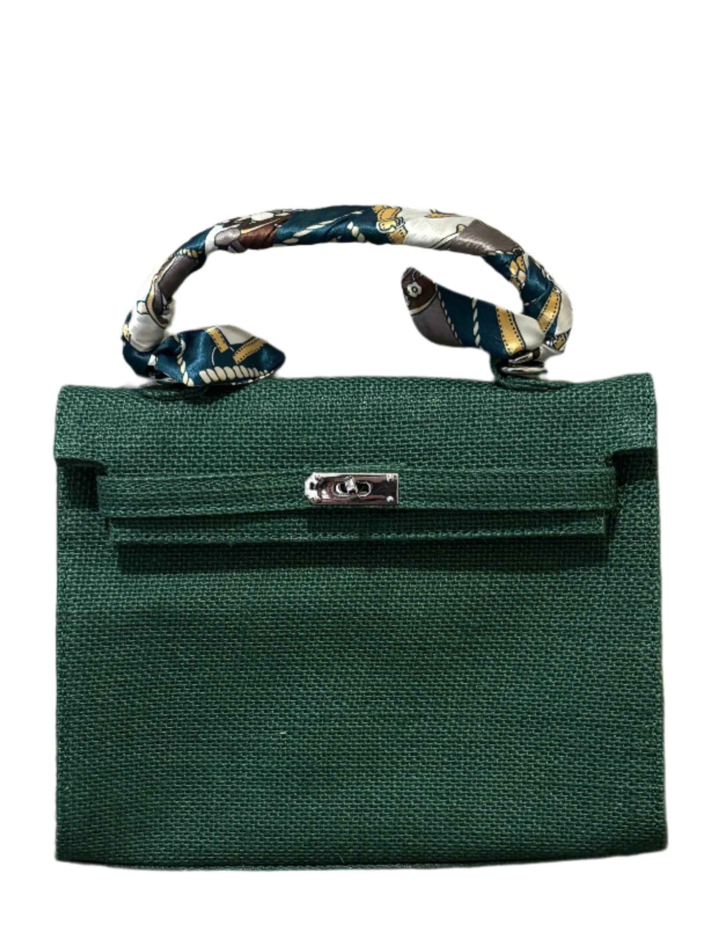 French Style Jute Mini Bag Crossbody Bag Women Green Color Tote Bag Shoulder Bag