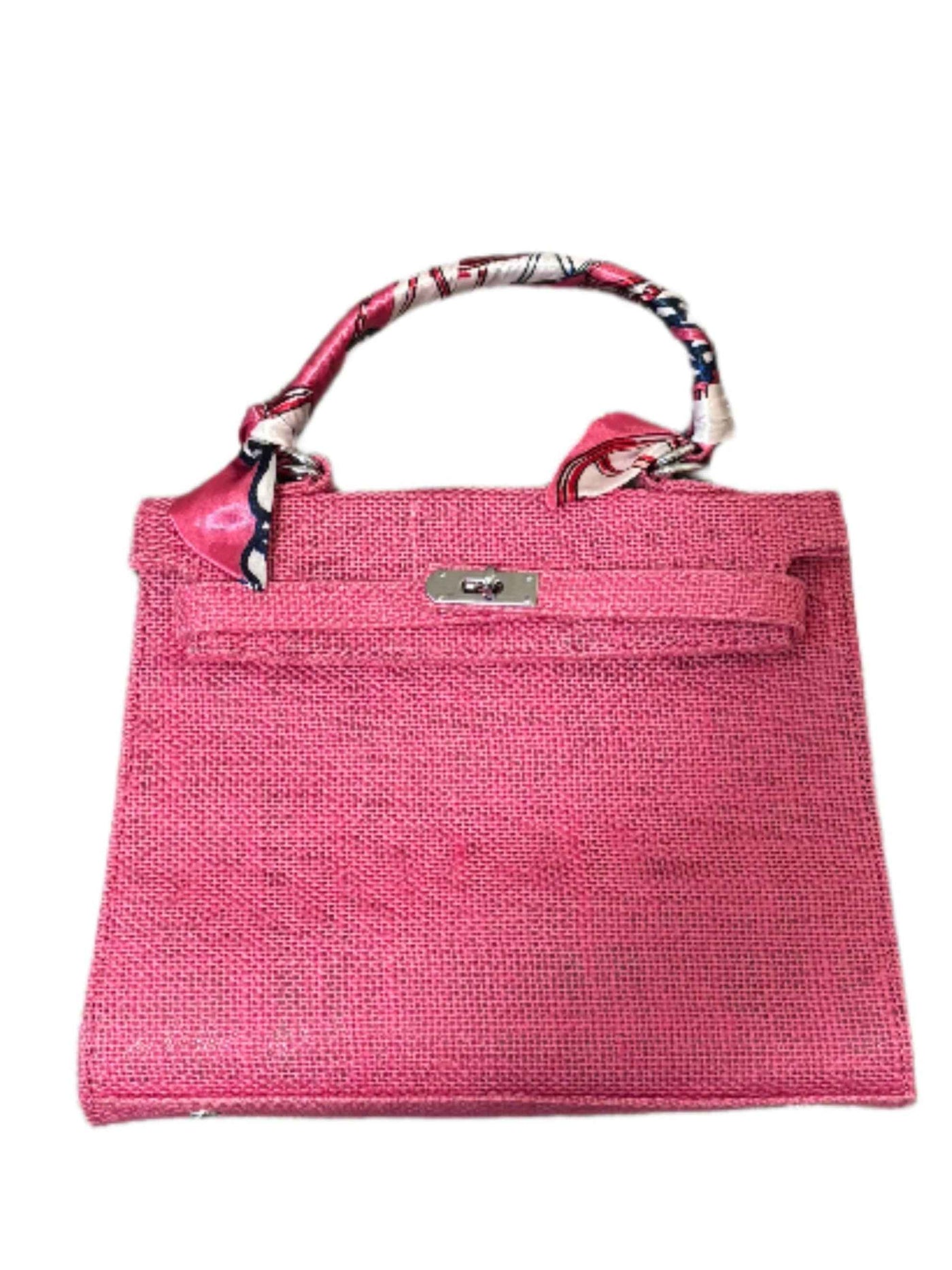 French Style Jute Mini Bag Crossbody Bag Women Pink Color Tote Bag Shoulder Bag