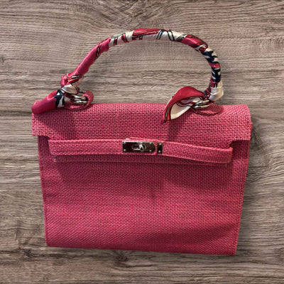 French Style Jute Mini Bag Crossbody Bag Women Pink Color Tote Bag Shoulder Bag