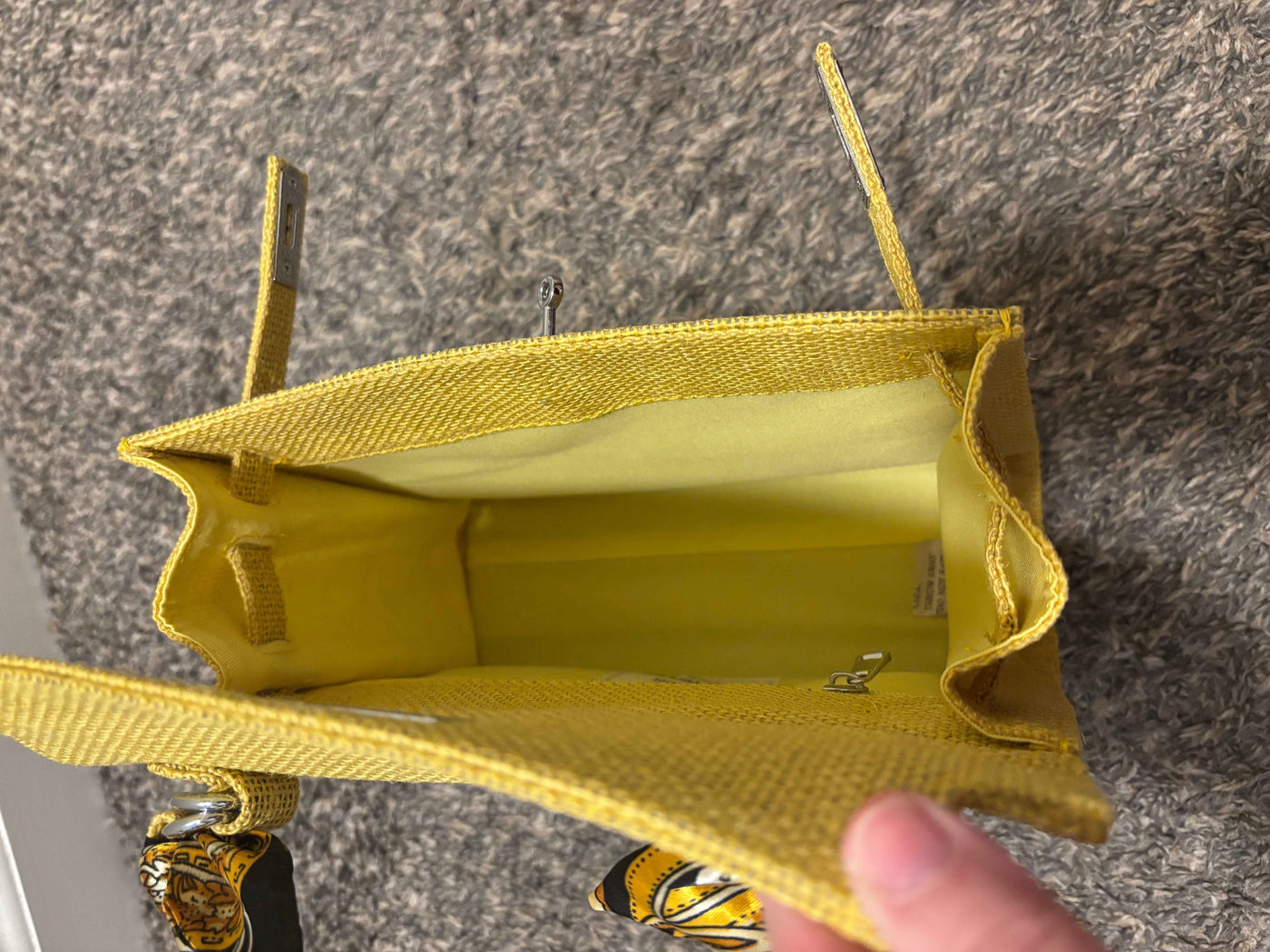 French Style Jute Mini Bag Crossbody Bag Women Yellow Color Tote Bag Shoulder Bag