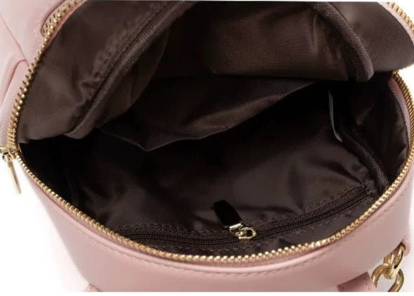 Vegan Leather Versatile Large Capacity Mini Backpack