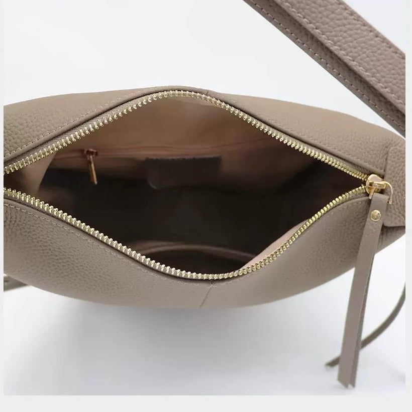 Genuine Leather Underarm Bag Cowhide Large-capacity Bucket Bag Backpack Versatile Bag