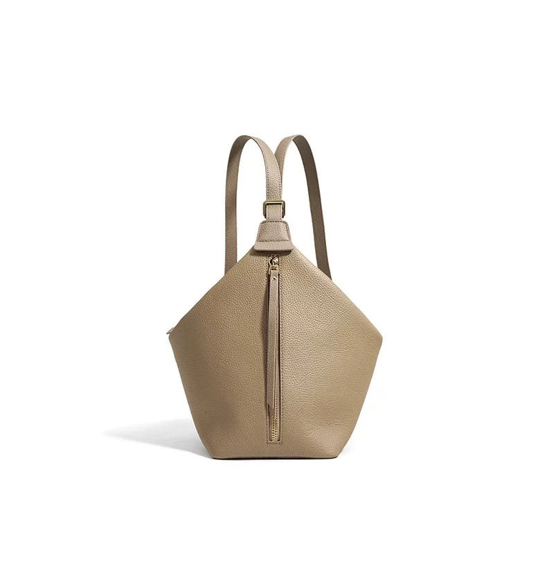 Genuine Leather Underarm Bag Cowhide Large-capacity Bucket Bag Backpack Versatile Bag