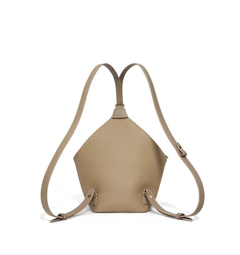 Genuine Leather Underarm Bag Cowhide Large-capacity Bucket Bag Backpack Versatile Bag