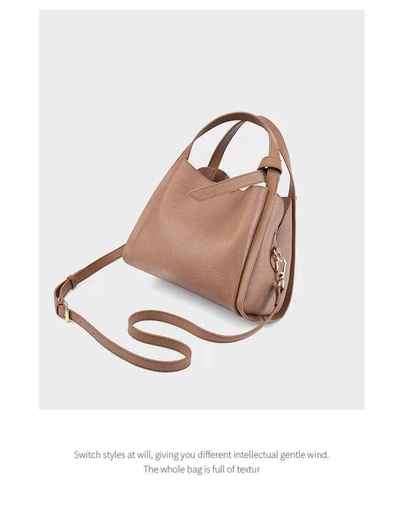 Genuine Leather Crossbody Bag Tote Bag Shoulder Bag  Bucket Bag