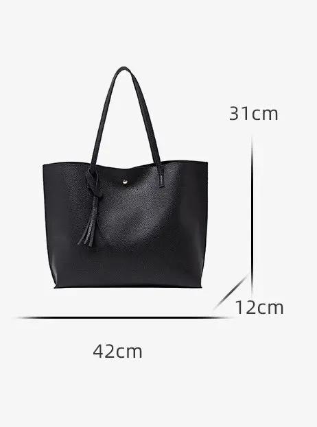 Vegan Leather Shoulder Bag with Large Capacity Vegan Leather Shoulder Bag Large Capacity