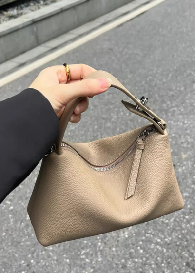 Genuine Leather Shoulder Tote Bag - Stylish Crossbody Design in Black Bags Genuine Leather Shoulder Bag Tote Bag C