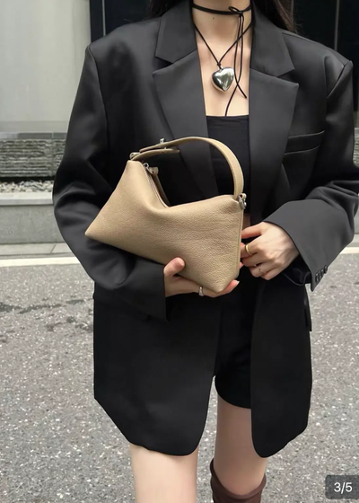 Genuine Leather Shoulder Tote Bag - Stylish Crossbody Design in Black Bags Genuine Leather Shoulder Bag Tote Bag C