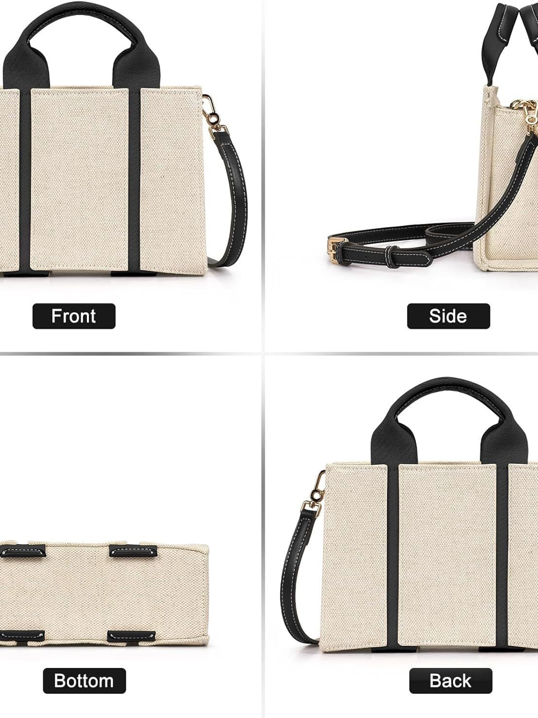 Canvas Shoulder Messenger Bag - Portable Crossbody Tote Bag Underarm Canvas Stitching Portable Shoulder Messe