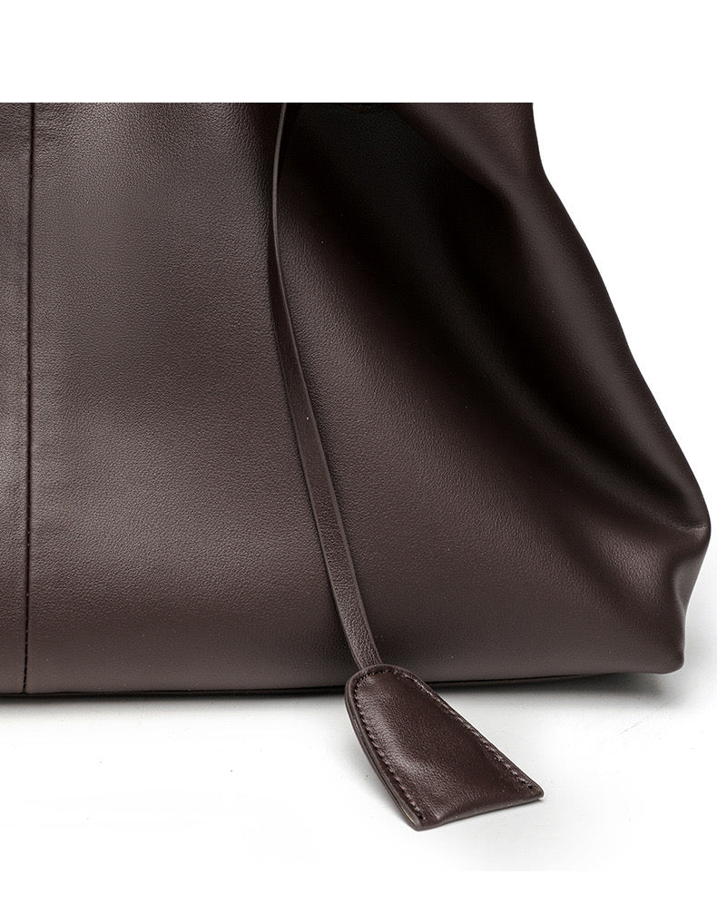 Genuine Leather Crossbody Handbag - Large Capacity Shoulder Bag 3 in 1 Fashion Women Anti-Theft Backpack