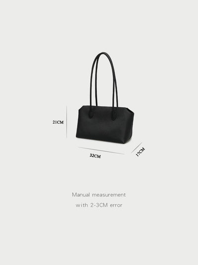 Genuine Leather Tote Bag - Large Capacity Underarm and Shoulder Bag Genuine Leather Tote Bag Large Capacity