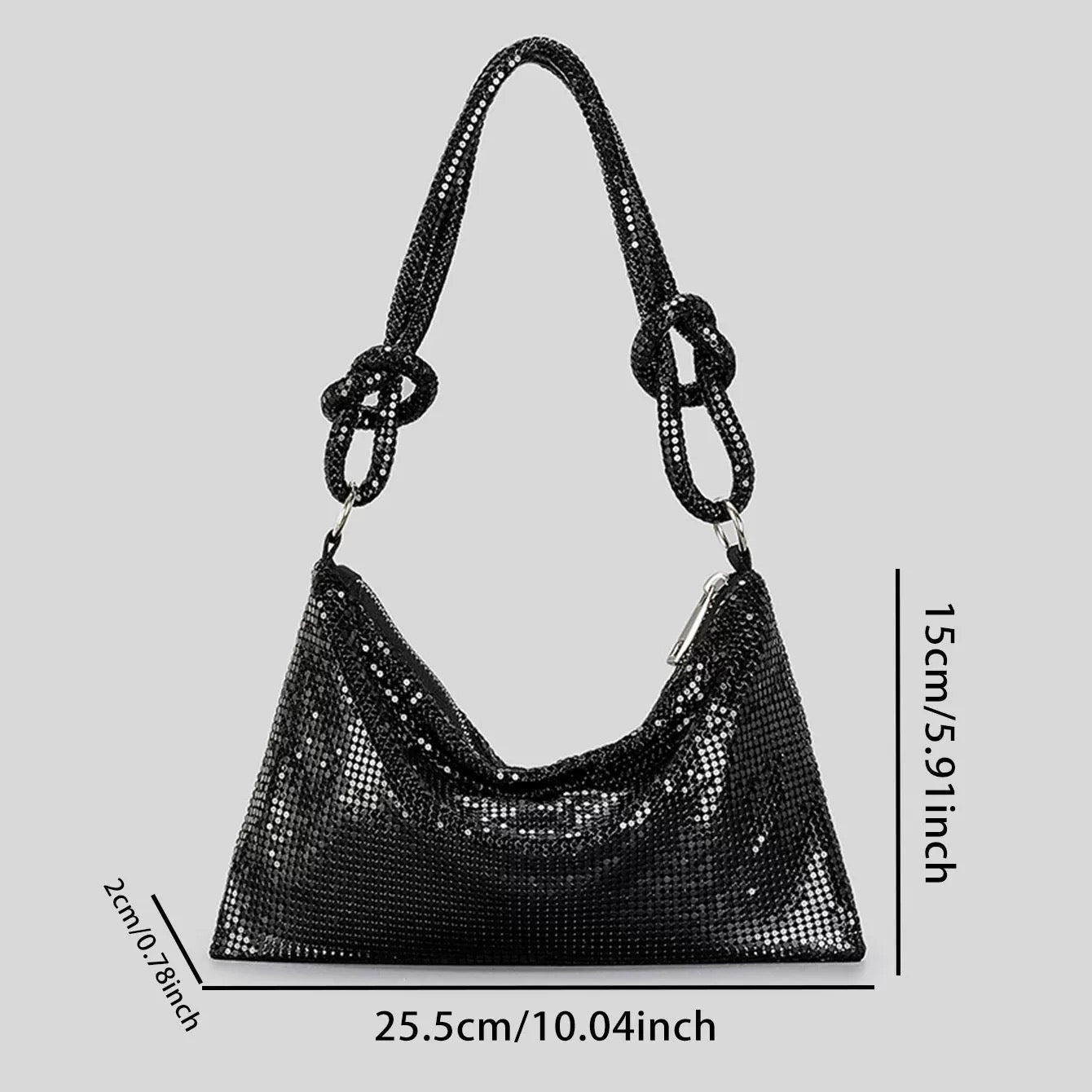 Aluminum Sequins Tote Bag - Stylish Aluminum Sheet Underarm Women's Bag Aluminum Sheet Underarm Women's Bag Met