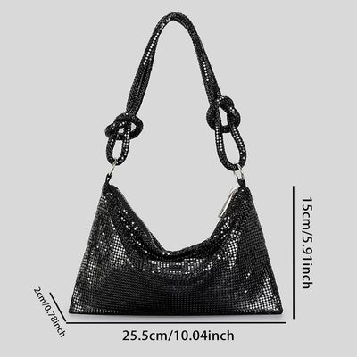 Aluminum Sequins Tote Bag - Stylish Aluminum Sheet Underarm Women's Bag Aluminum Sheet Underarm Women's Bag Met