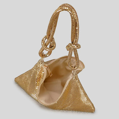 Aluminum Sequins Tote Bag - Stylish Aluminum Sheet Underarm Women's Bag Aluminum Sheet Underarm Women's Bag Met