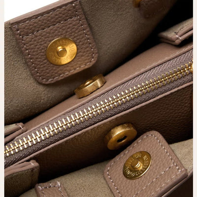 Authentic Leather Tote Bag - Versatile Shoulder and Crossbody Bag Authentic Leather Tote Bag