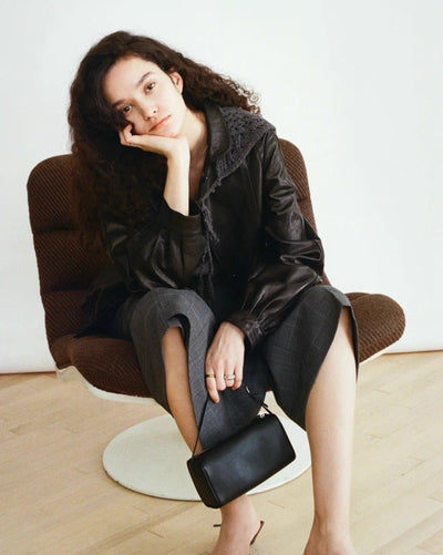 Genuine Leather Crossbody Bag - Cowhide Underarm Bag for Minimalist Style 3 in 1 Fashion Women Anti-Theft Backpack