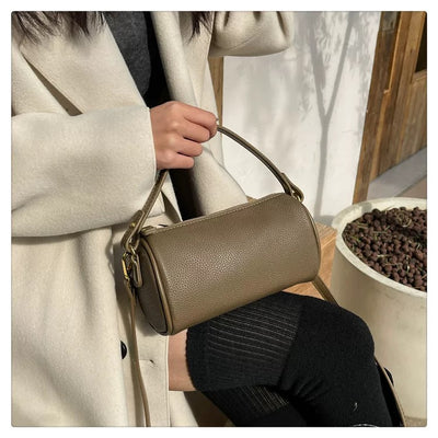 Genuine Leather Crossbody Bag - Cowhide Underarm Bag for Minimalist Style 3 in 1 Fashion Women Anti-Theft Backpack