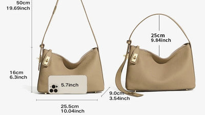 Genuine Leather Shoulder Tote Bag for Stylish Daily Use 3 in 1 Fashion Women Anti-Theft Backpack
