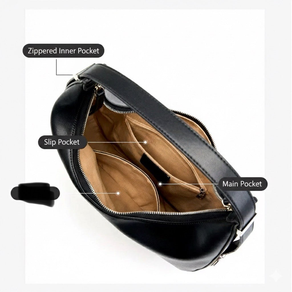 Genuine Leather Handbag Shoulder Bag 3 in 1 Fashion Women Anti-Theft Backpack