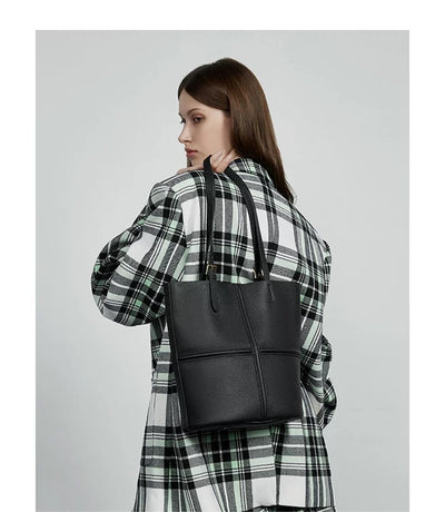 Genuine Leather Crossbody Bag - Portable Shoulder Bag 3 in 1 Fashion Women Anti-Theft Backpack