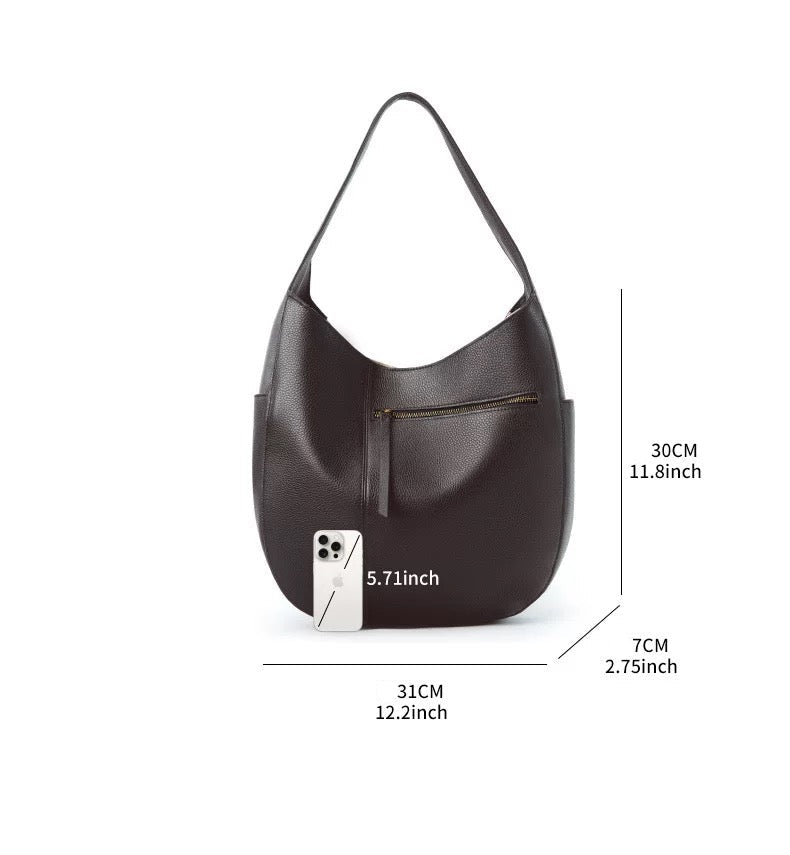 Genuine Leather Shoulder Bag with Larger Capacity 3 in 1 Fashion Women Anti-Theft Backpack