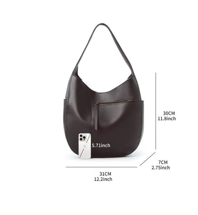 Genuine Leather Shoulder Bag with Larger Capacity 3 in 1 Fashion Women Anti-Theft Backpack