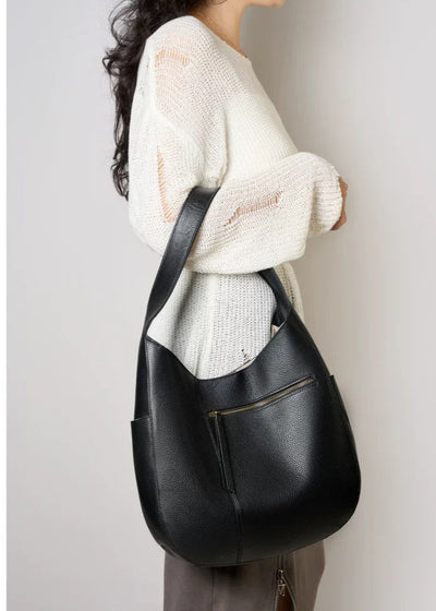 Genuine Leather Shoulder Bag with Larger Capacity 3 in 1 Fashion Women Anti-Theft Backpack
