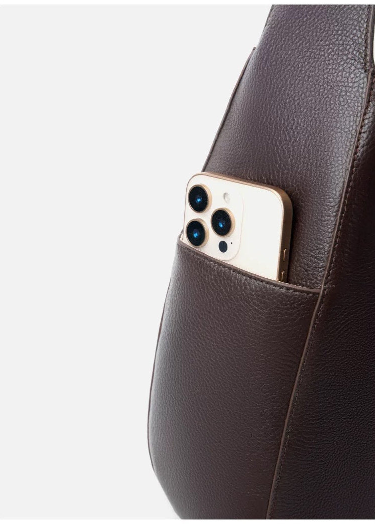 Genuine Leather Shoulder Bag with Larger Capacity 3 in 1 Fashion Women Anti-Theft Backpack