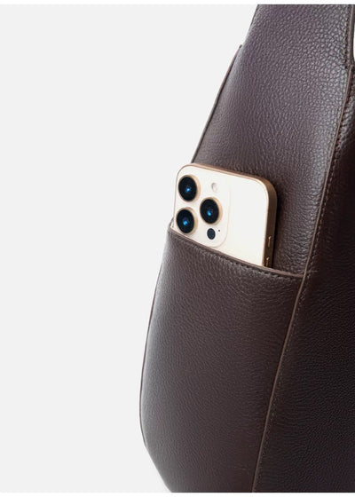 Genuine Leather Shoulder Bag with Larger Capacity 3 in 1 Fashion Women Anti-Theft Backpack
